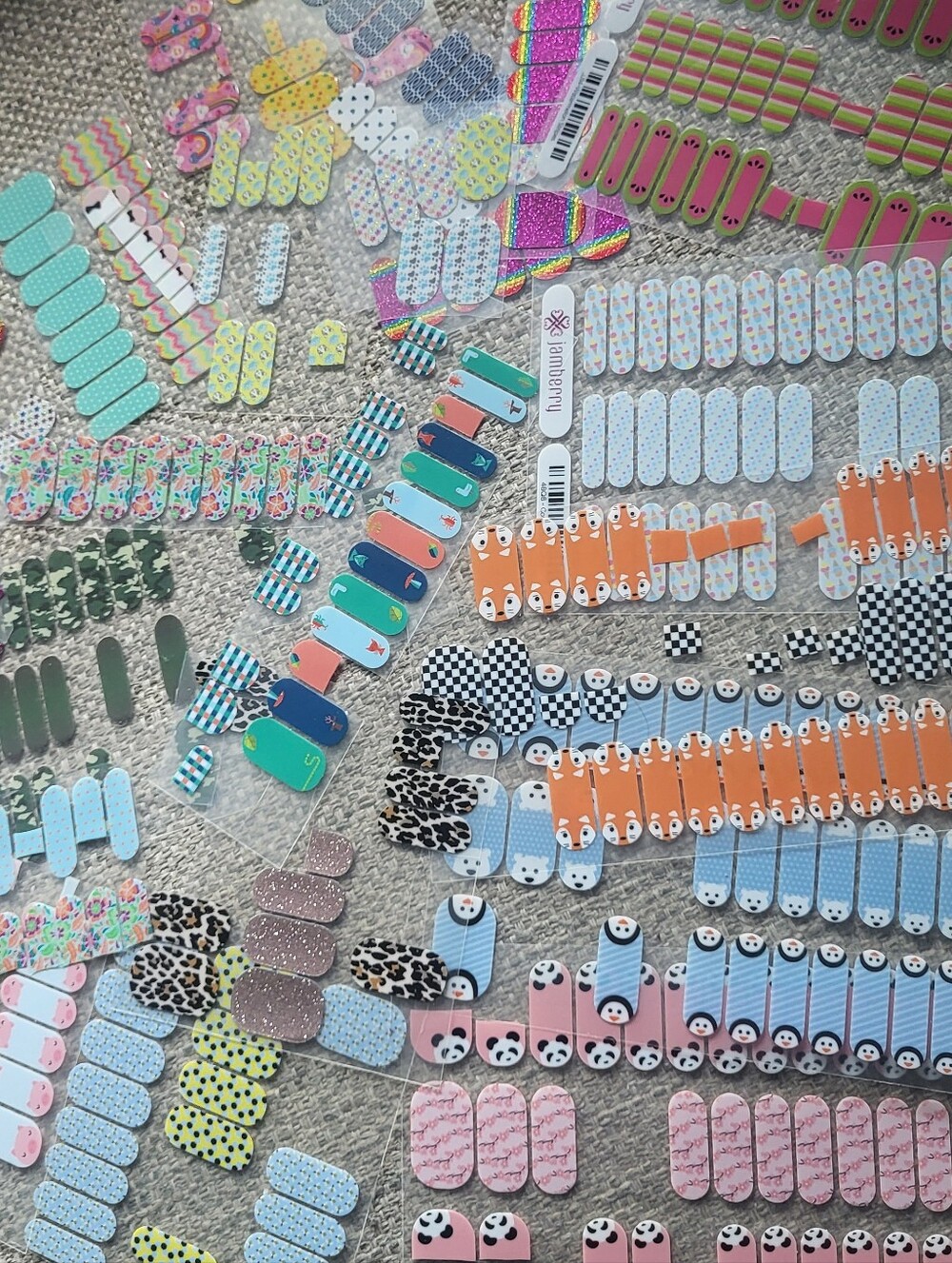 Jamberry Jr. Assorted Nail Wraps Partials Lot